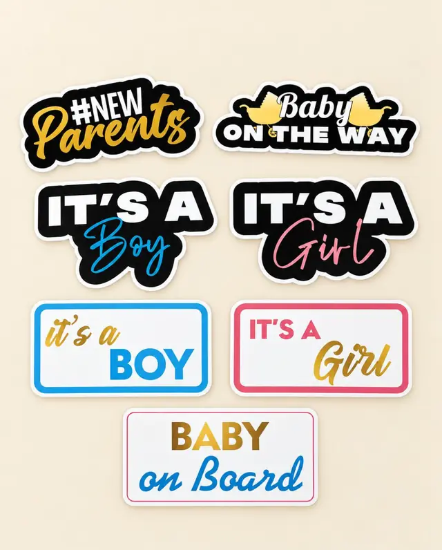 Pancartes baby shower et gender reveal